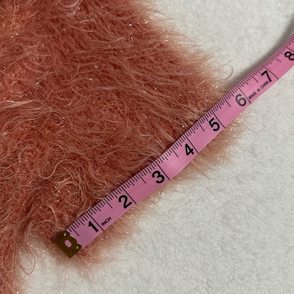 TACH Pink Boxy Crop Top with Fuzzy Texture Size S - Picture 12 of 13